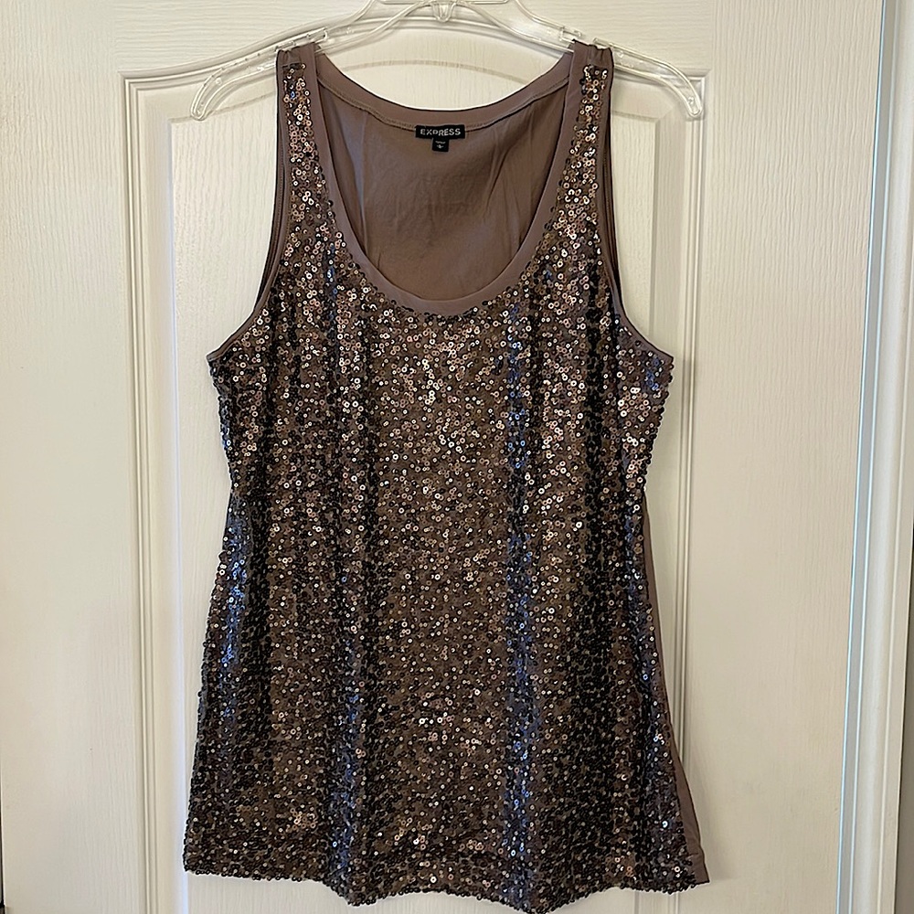 Express sequin tank - L